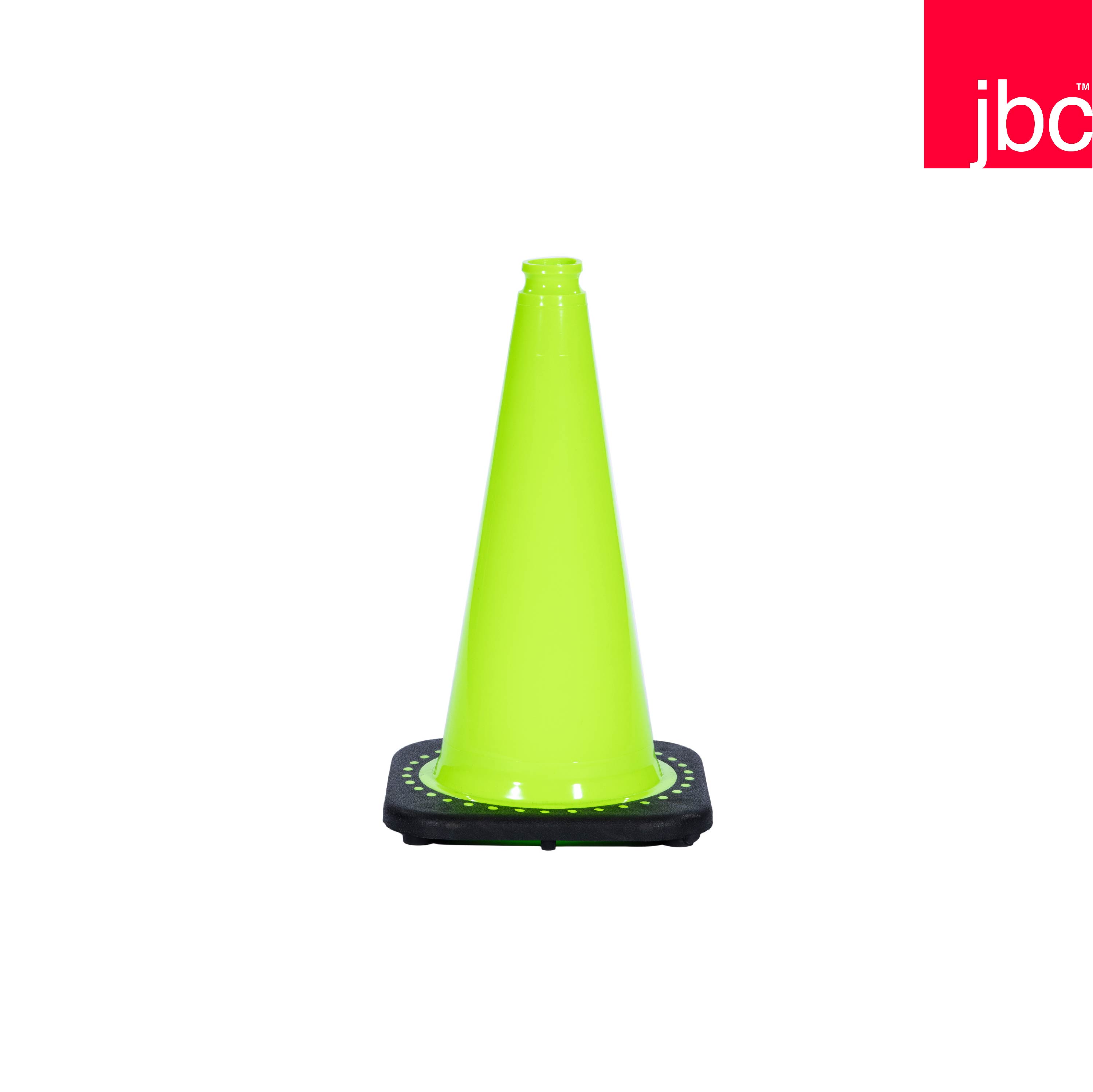 JBC Safety Plastic RS90070CT3M64 Revolution Series 36 Traffic Cone Wide Body with 6 and 4 Reflective Cone Collars Orange Color
